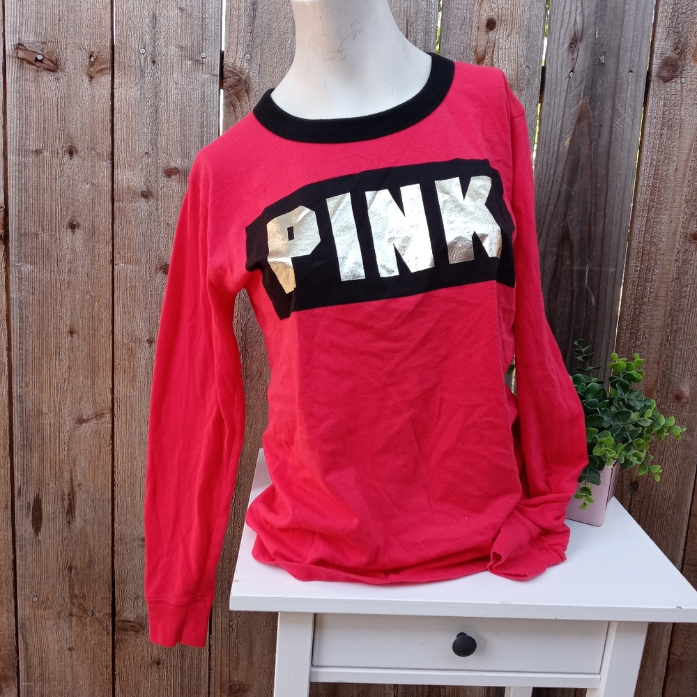 Pink Victoria's Secret Long Sleeve Top Size Small